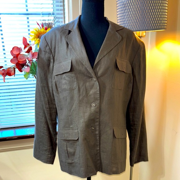 Merona Jackets & Blazers - Merona Women's Brown linen suit